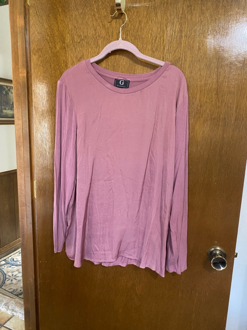 G by Giuliana Mauve Long Sleeve Tee